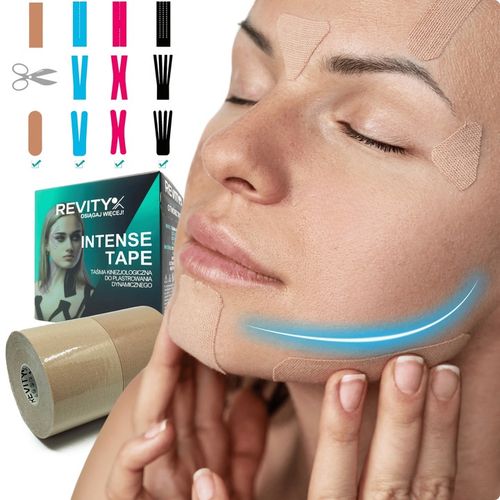 TAŚMA DO BIUSTU TAPINGU TWARZY 5m KINEZJOLOGICZNA KINESIO LIFT TAPE TEJPY na Arena.pl