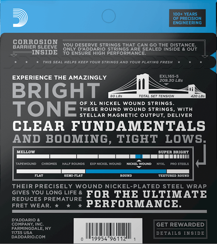 Struny do gitary basowej basu 5 struny 45-135 Daddario EXL165-5 na Arena.pl