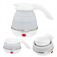 TURYSTYCZNY CZAJNIK ELEKTRYCZNY MAŁY SKŁADANY SILIKONOWY PODRÓŻNY 0.5L 750W