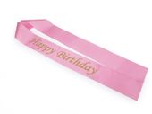 Satynowa szarfa urodzinowa Happy Birthday