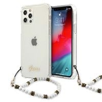 guess guhcp12lkpswh iphone 12 pro max6,7 transparent hardcase white pearl