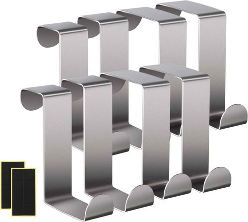 Wieszak hak na drzwi stal nierdzewna 8szt do 5kg na Arena.pl