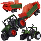 TRAKTOR CIĄGNIK MASZYNA ROLNICZA PRZYCZEPA FARMER ZABAWKA DLA DZIECI