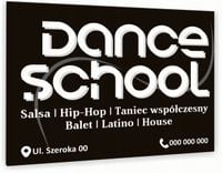 nadruk UV TABLICZKA reklamowa aluminiowa szyld NAUKA TAŃCA dibond 40x30 cm