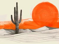 Plakat 100x75cm Kaktus Saguaro