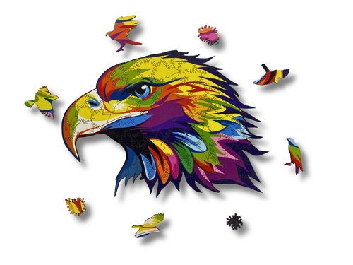 Puzzle Drewniane dla dzieci i Orzeł Eagle w pudełku drewnianym na Arena.pl