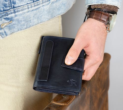 skórzany portfel męski w stylu retro - rovicky na Arena.pl