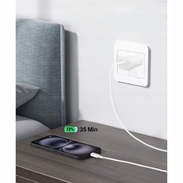SZYBKA ŁADOWARKA DO IPHONE KOSTKA 25W + KABEL 1M / USB-C - IPHONE zdjęcie 5