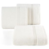 Ręcznik bawełniany frotte z ozdobną bordiurą MOLLY 50X90 kremowy