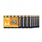BATERIE PALUSZKI ALKALICZNE PANASONIC AA POWER 40x NAJMOCNIEJSZE