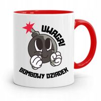 Kubek Czerwony Prezent Dla Dziadka Bombowy Dziadek Z Nadrukiem Ze Zdjęciem