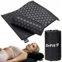 Mata do Akupresury Poduszka z Kolcami Masaż na Ból Mięśni Czarny DrFit