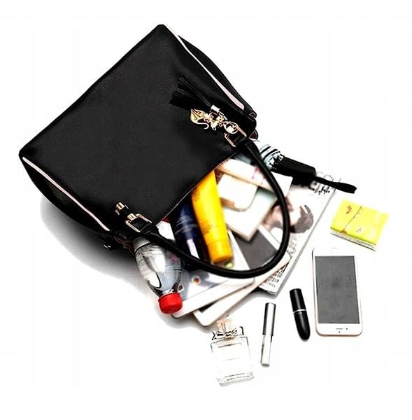 Skórzana Pojemna Torba Damska Miejska Torebka zdjęcie 5