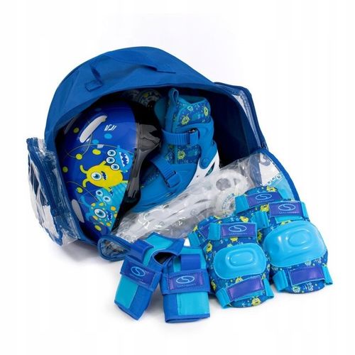 Zestaw COMBO MONSTER LED: 2w1 wrotko-rolki regulowane + kask + ochraniacze na Arena.pl