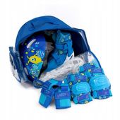Zestaw COMBO MONSTER LED: 2w1 wrotko-rolki regulowane + kask + ochraniacze