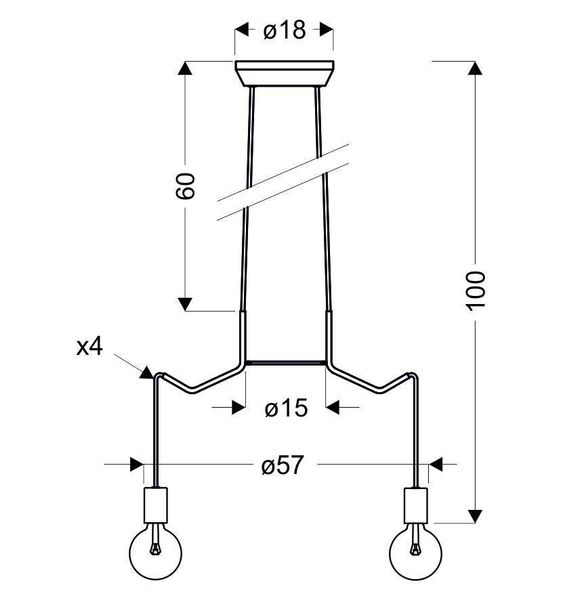 Basso zwis 4x40W E27 biały matowy zdjęcie 4