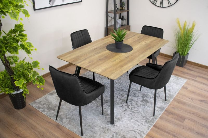 Krzesło MONZA - czarny aksamit x 4 zdjęcie 13