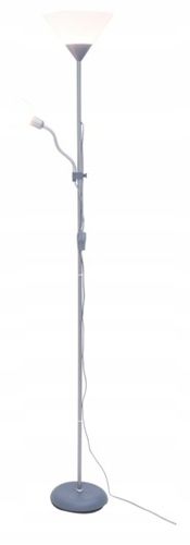 LAMPA podłogowa stojąca E27 + E14 60W szara na Arena.pl