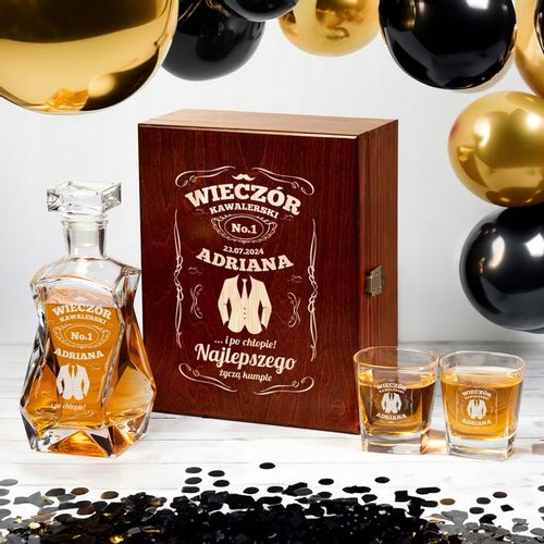 PREZENT NA WIECZÓR KAWALERSKI KARAFKA Z GRAWEREM SZKLANKI DO WHISKY GRAWER na Arena.pl