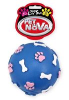 PET NOVA Piłka winylowa zabawka dla psa z dźwiękiem piszcząca 9 cm