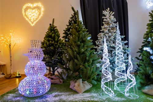 Dekoracja Stożek 30 LED 60 cm do użytku wewnętrznego i zewnętrznego zimny biał na Arena.pl