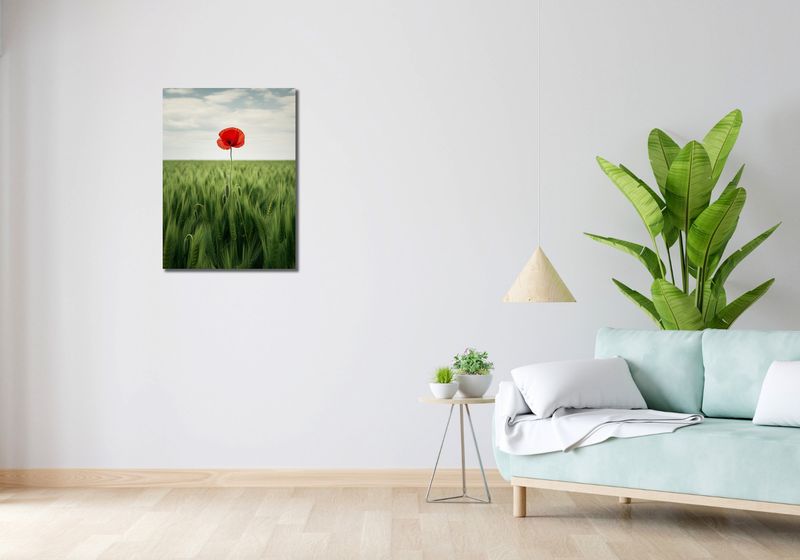 Obraz 50x70cm Samotny Mak na Polu zdjęcie 2