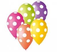 balony 5szt grochy 12''  gs110/p157