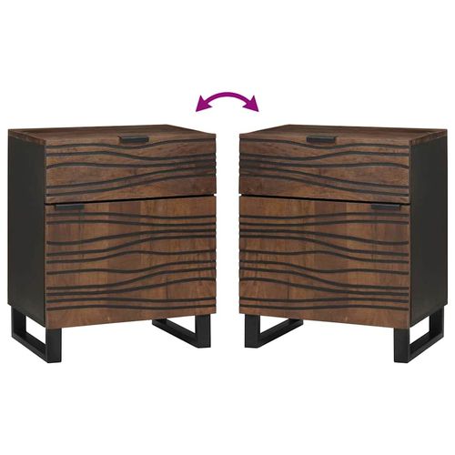 Szafka Nocna orzech włoski 50 x 33 x 60 cm lite drewno mango na Arena.pl