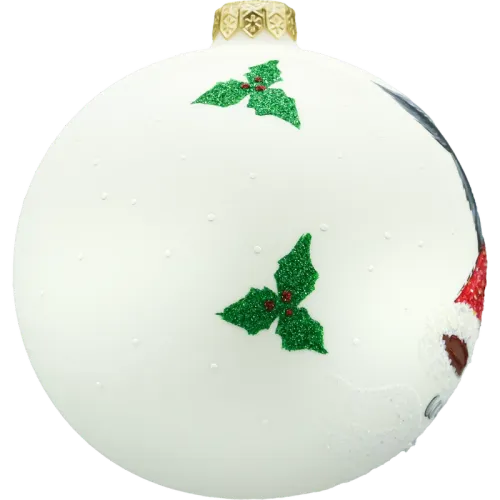 Bombka okrągła: Piesek z czapką Mikołaja na Arena.pl