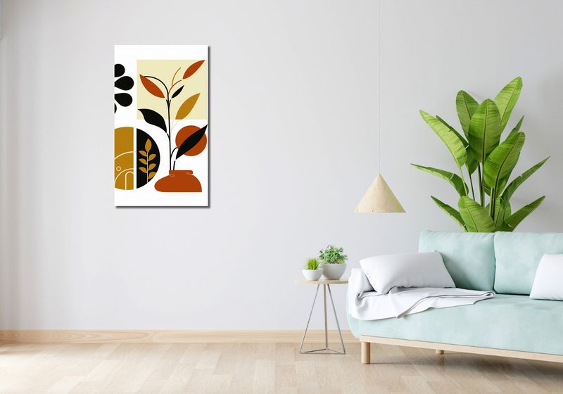 Obraz 50x90cm Kolaż Botaniczny zdjęcie 2