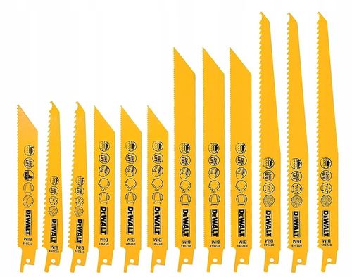 DeWALT ZESTAW 12 BRZESZCZOTÓW do PIŁY SZABLASTEJ drewno metal DT2445 na Arena.pl