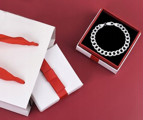 Srebrna Bransoletka Pancerka pr. 925 SREBRO Męska Diamentowana 6mm + GRATIS na Arena.pl