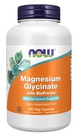 NOW FOODS Magnesium Glycinate with BioPerine Glicynian Magn z Biop 180 kap.