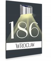 antracyt TABLICZKA podświetlana ADRESOWA dibond dużo wzorów 30x20 cm