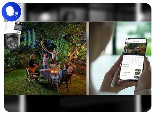 Kamera obrotowa zewnętrzna Dahua IP WiFi - dwa obiektywy (5MPx+5MPx) na Arena.pl