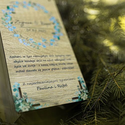 Pudełko na Wino z Nadrukiem Prezent Ślub Wesele na Arena.pl