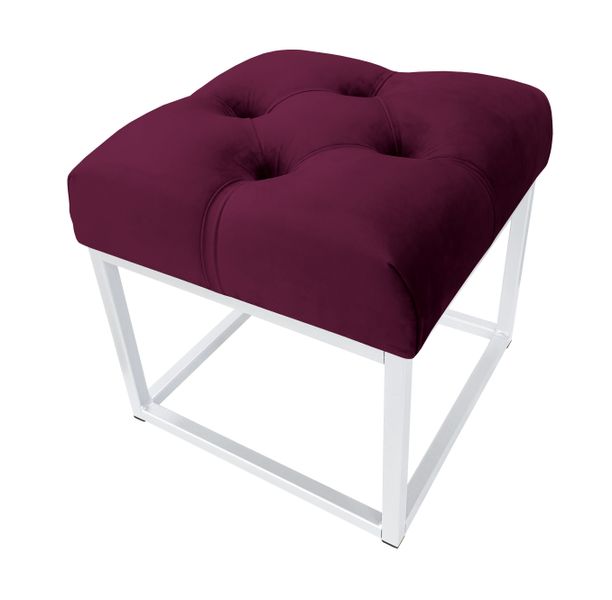 Pufa CHESTERFIELD LOFT ławka postawa biała MG02 zdjęcie 2