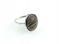 pierścionek srebro krzemień pasiasty p925 rozmiary