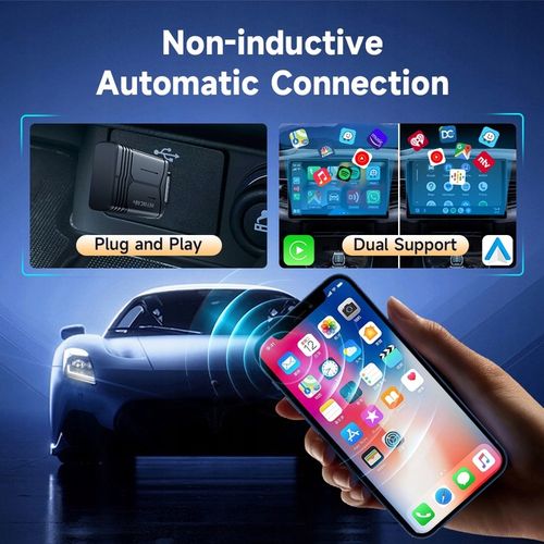 HEYINCAR 2 w 1 Bezprzewodowy adapter samochodowy Apple Carplay Android na Arena.pl