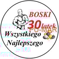 Opłatek na tort Urodziny 18 30 40 50 Postać Mężczyzna Siłacz Tekst Gratis