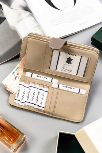 pojemny, duży portfel damski ze skóry ekologicznej - 4u cavaldi na Arena.pl