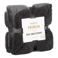 Miękki koc dwustronny TEDY 70X160 stalowy