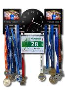 Wieszak na medale i numery startowe z zegarem ramka na zdjęcia  imię365.1
