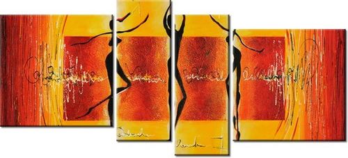 120CM 55 OBRAZ 4 ELEM TANIEC SŁOŃCU ŚCIENNY na Arena.pl