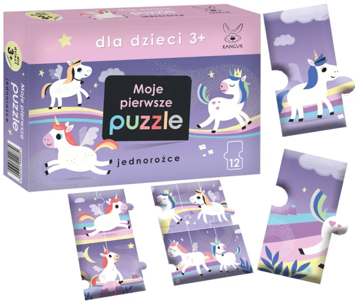 Moje pierwsze puzzle 12 elementów. Jednorożce zdjęcie 2