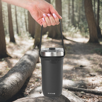 Kubek Termiczny Termos Duży 550Ml Na Herbatę Kawę Napój Podróżny Szary