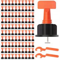 SYSTEM POZIOMOWANIA PŁYTEK KLINY KLIPSY UCHWYT 100szt SKRĘCANY WKRĘCANY