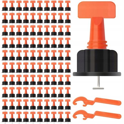 SYSTEM POZIOMOWANIA PŁYTEK KLINY KLIPSY UCHWYT 100szt SKRĘCANY WKRĘCANY na Arena.pl