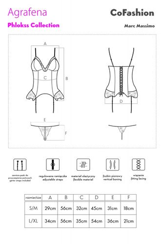Gorset + Stringi Agrafena Phlokss Collection - L/XL na Arena.pl