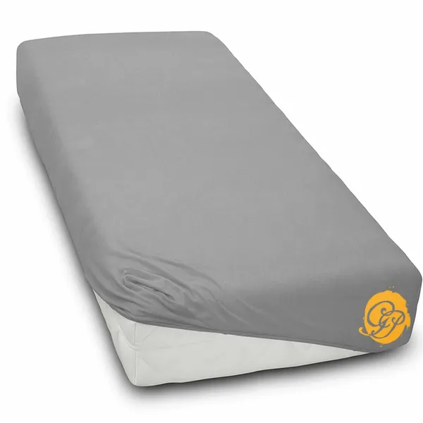 Prześcieradło bawełniane JERSEY 140x200cm SZARY zdjęcie 1